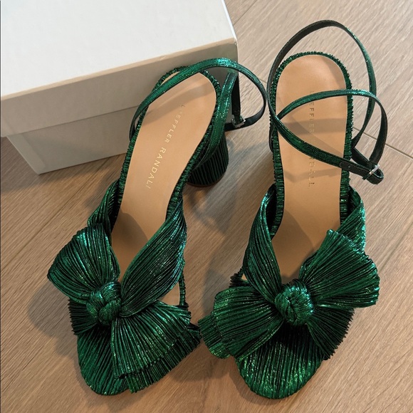 Loeffler Randall Camellia Green Knot Mules - Picture 3 of 5